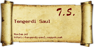 Tengerdi Saul névjegykártya